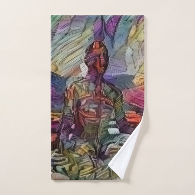 Toalha De Mão Meditação na pose de lótus (Toalha de mão)