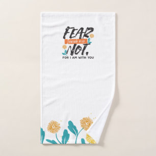 Toalha De Mão Medo Não Bíblia Isaiah Verso Design Inspiracional