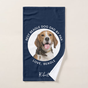 Toalha De Mão Melhor Pai de Cachorro por Far Pet Beagle Foto Per