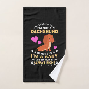 Toalha De Mão Meu Dachshund É Meu Bebê