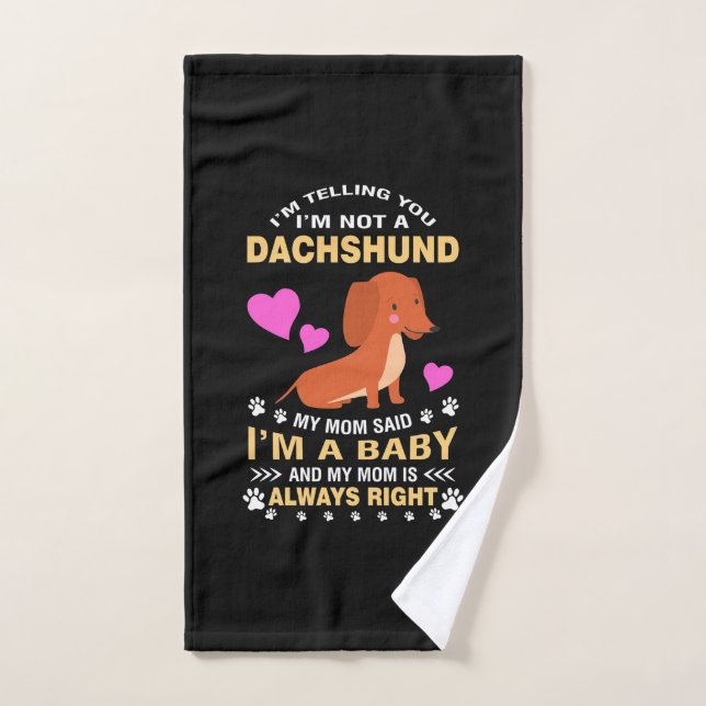 Toalha De Mão Meu Dachshund É Meu Bebê (Toalha de mão)
