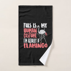 Toalha De Mão Minha Fantasia Humana Sou Uma Boneca De Flamingo.