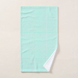 Toalha De Mão Mint Green Gingham - Xadrez de Pequenas Verificaçõ