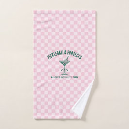 Toalha De Mão Modern Pickleball & Prosecco Bachelorette Weekend