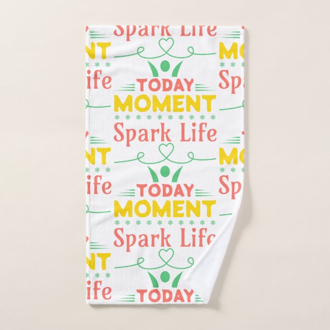 Toalha De Mão Momento Atual, Saco de Tote Life Spark (Toalha de mão)