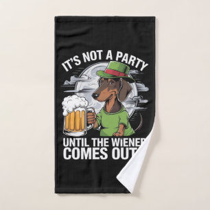 Toalha De Mão Não é uma Festa até Wiener Cerveja Irlandesa Dachs