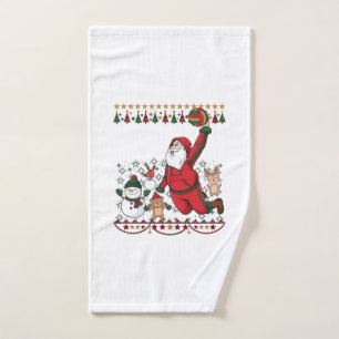 Toalha De Mão Natal Papai Noel Volei Boneco de Neve Rena
