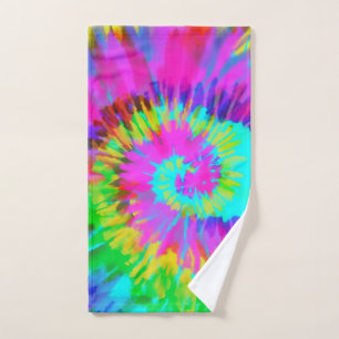 Toalha De Mão Neon Tie Dye Swirl