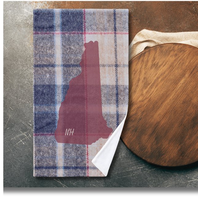 Toalha De Mão New Hampshire Plaid Personalized Hand Towel (Criador carregado)
