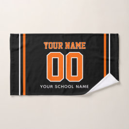 Toalha De Mão Nome Personalizado de Futebol & Número da Camisa, 