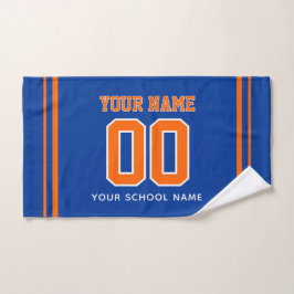 Toalha De Mão Nome Personalizado de Futebol & Número da Camisa, 