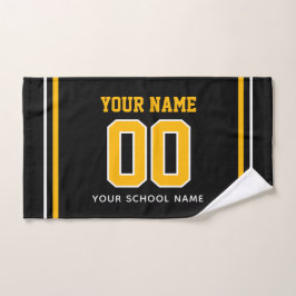 Toalha De Mão Nome Personalizado de Futebol & Número da Camisa, 