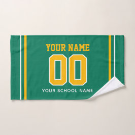 Toalha De Mão Nome Personalizado de Futebol & Número da Camisa, 