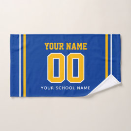 Toalha De Mão Nome Personalizado de Futebol & Número da Camisa, 