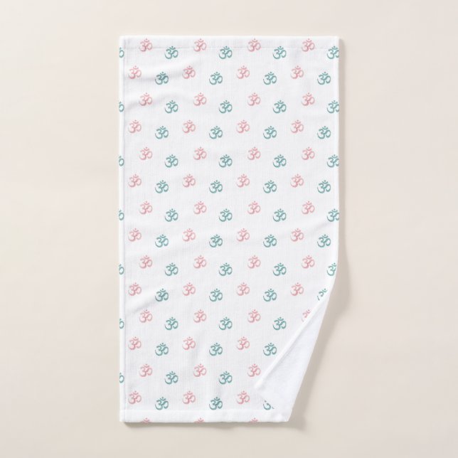 Toalha De Mão Om- Pastellmuster- rosa- türkis (Toalha de mão)