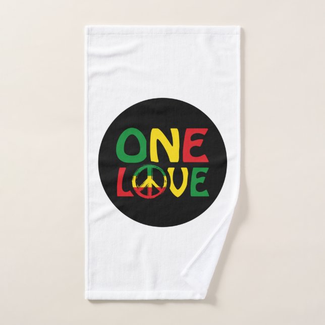 Toalha De Mão One Love, Reggae design (Toalha de mão)