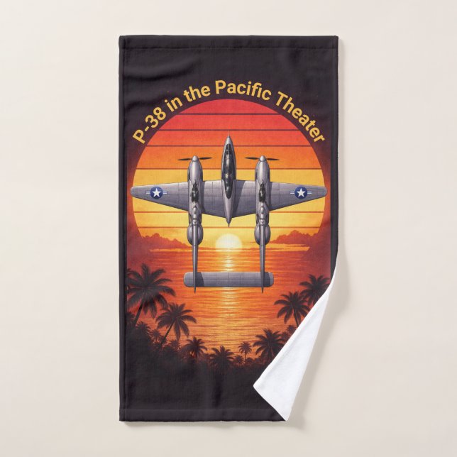 Toalha De Mão P-38 Lightning no Pacífico (Toalha de mão)