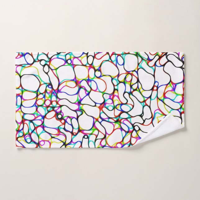 Toalha De Mão Padrão de Abstrato de várias cores (Toalha de mão)