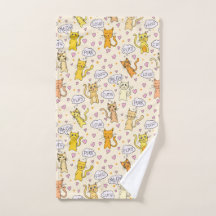 Padrão de Doodles Gato Gato Bonito