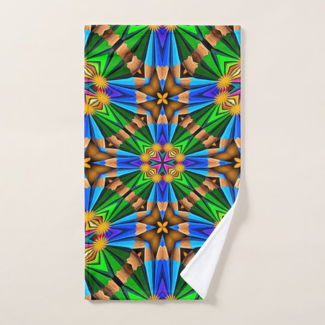 Toalha De Mão Padrão de Flores de Abstrato exclusivo (Toalha de mão)