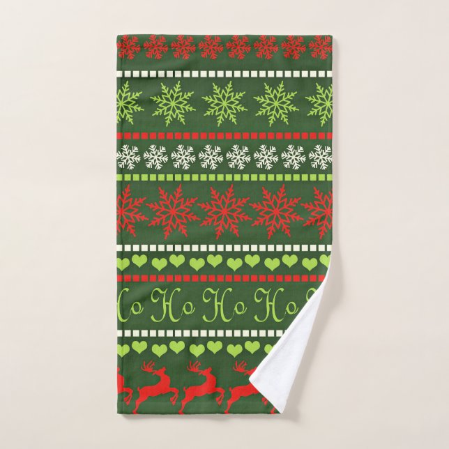 Toalha De Mão Padrão de repetição de Natal (Toalha de mão)