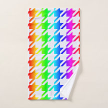 Padrão moderno do Rainbow Ombre Houndstooth