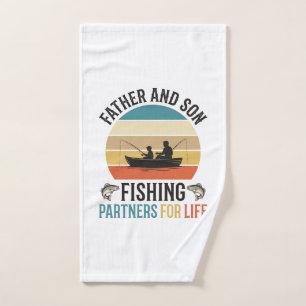 Toalha De Mão Pai e Filho Parcerios de Pesca para a Vida Design_