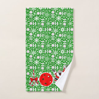 Toalha De Mão Papais noeis de Joia de Natal Que Ho Ho Verde
