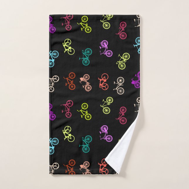 Toalha De Mão Papel de tecidos para convite para padrões de bici (Toalha de mão)