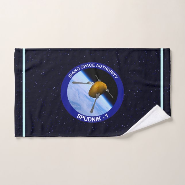 Toalha De Mão Patch da Missão de Satélite Idaho Spudnik (Toalha de mão)