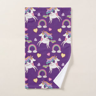 Toalha De Mão Patterno Funny Unicorn Magic Horse Cute
