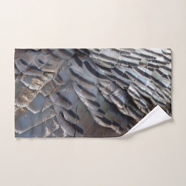 Toalha De Mão Penas Turcas Selvagens II Abstrato Nature Design (Toalha de mão)