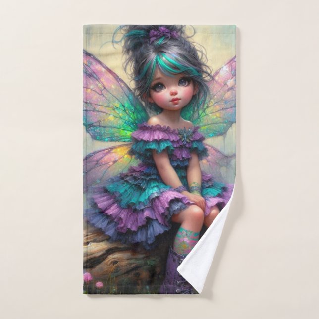 Toalha De Mão Pequena fada temática de pastel (Toalha de mão)