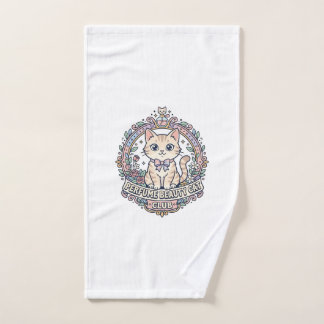 Toalha De Mão Perfume Beleza Gato Gato Fofo Design de Camiseta -