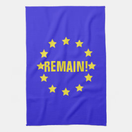Toalha De Mão "Permaneça!" Bandeira da UE/toalha chá de Brexit