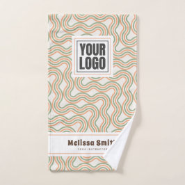 Toalha de Mão Personalizada com Padrão Abstrato Re