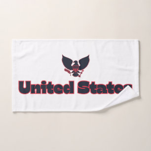 Toalha De Mão Personalizado para Águia dos Estados Unidos