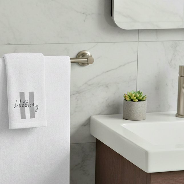Toalha De Mão Personalizado simples e moderno (Criador carregado)