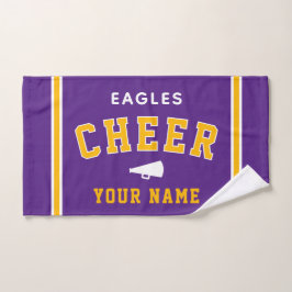 Toalha De Mão Personalized Name & School Cheer Towel, Team Gift