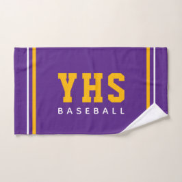 Toalha De Mão Personalized School Initials Baseball Team 