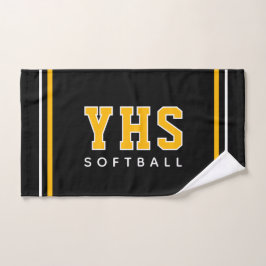 Toalha De Mão Personalized Softball School Initials, Team Gift