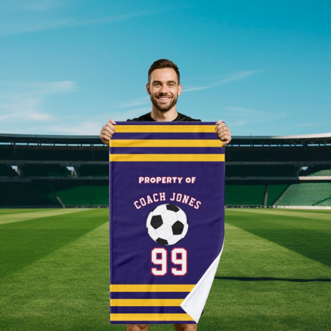 Toalha De Mão Personalized Sports soccer Custom Football Player (Criador carregado)