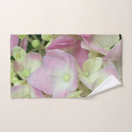 Toalha De Mão Pétalas de Hydrangea, Cor-de-Rosa, Branca Antiquad