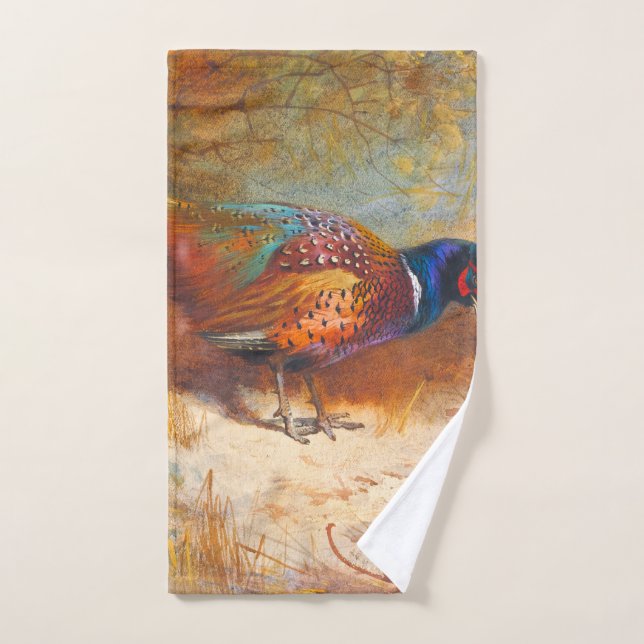 Toalha De Mão Pheasants 1918 By Archibald Thorburn (Toalha de mão)