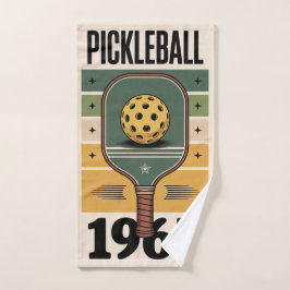 Toalha De Mão Pickleball 1965 - Vintage Paddle Graphic