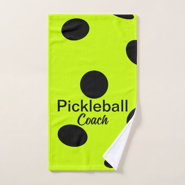 Toalha De Mão Pickleball Coach Amarelo (Toalha de mão)