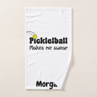 Toalha De Mão Pickleball Faz-Me Jurar - Pickleball Engraçado