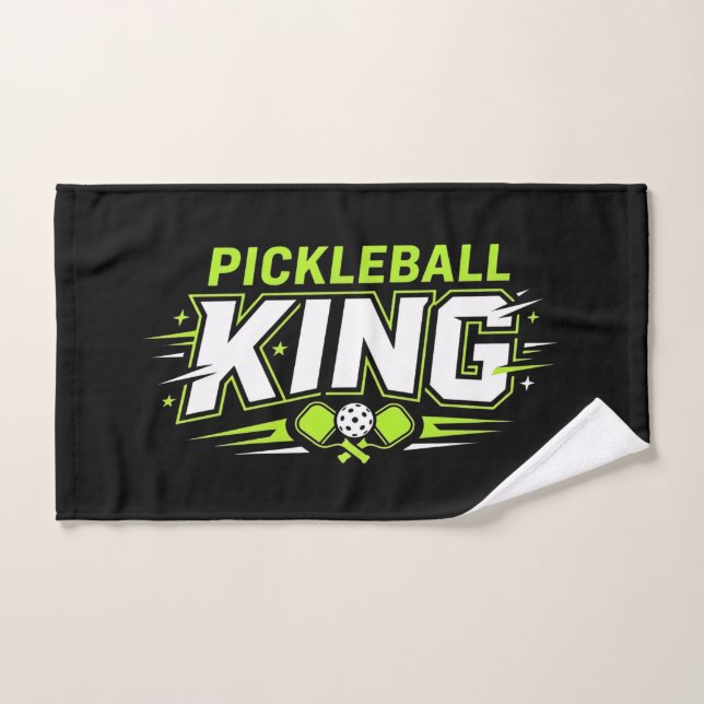 Toalha De Mão Pickleball King Funny Pickleball Paddle (Toalha de mão)