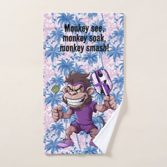 Toalha De Mão Pickleball Monkey Business, Court Edition (Toalha de mão)