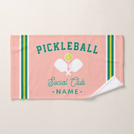 Toalha De Mão Pickleball Social Club, Custom Name Sports